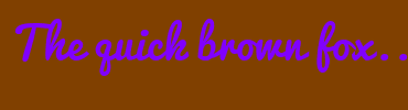 Image with Font Color 8000FF and Background Color 804000